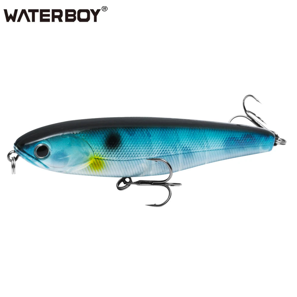 WATERBOY Pencil Stickbait – Walk-the-Dog Topwater Lure, 8.5cm / 9.5cm / 12.8cm, 32 Colors