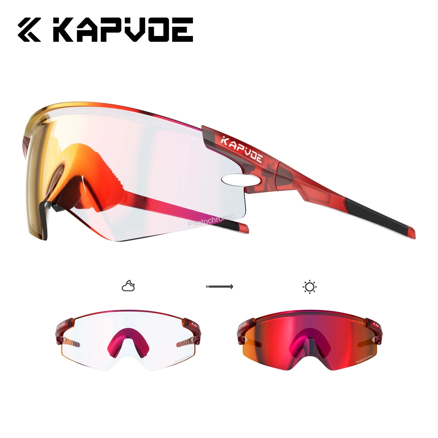Kapvoe Man Cycling Glasses Sports Sunglasses Road Bike Mountain Bicycle Cycle Glasses Riding Goggle Sports Eyewear for Women 2026