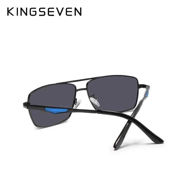 KINGSEVEN 7906 Polarized Sunglasses – Stainless Steel, Mirror, UV400, Men’s