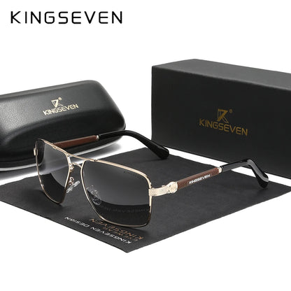 KINGSEVEN 7790 Polarized Square Sunglasses – Alloy Frame, UV400, Photochromic Options