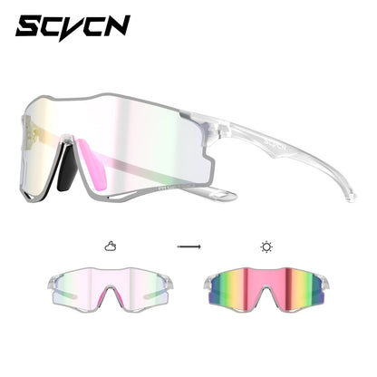 SCVCN Lightweight Running Sunglasses Cycling Glasses Photochromic UV400 for Men Cycling Road Bike Glasses Women Casual Hiking