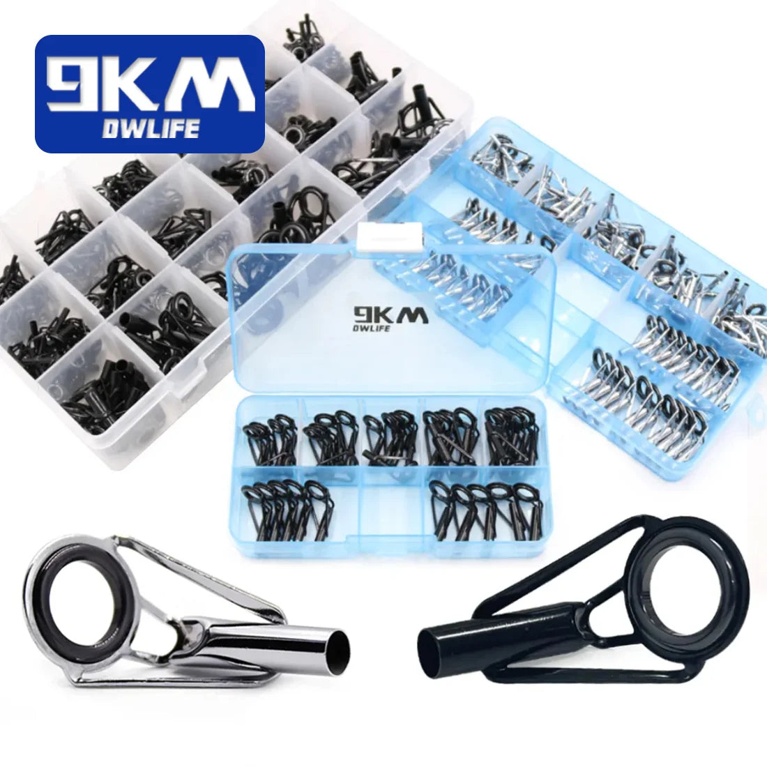 9KM DWLIFE Fishing Rod Tip Repair Kit – Stainless Steel &amp; Ceramic Ring | 24–240 Pcs | Saltwater &amp; Freshwater