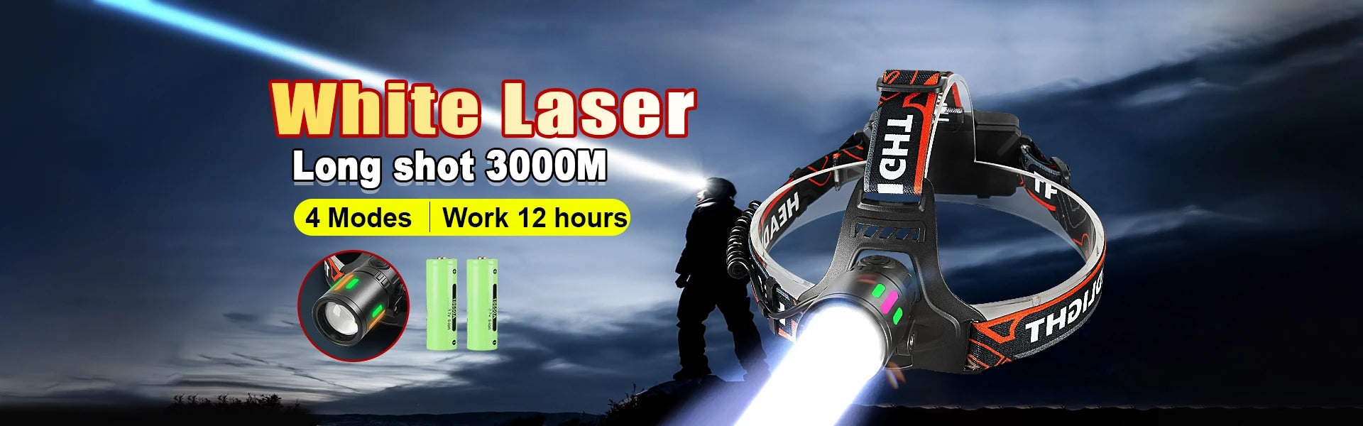 Rechargeable LED Headlamp 1000000LM Head LED Front Flashlight Most Powerful Long Range Headlight Outdoor Fishing Camping Lights