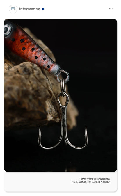 9g Rotating Fishing Bait Spoon Lure Metal Triple Hook Artificial Fish Wobbler Feeder for Enhanced Fishing Experience