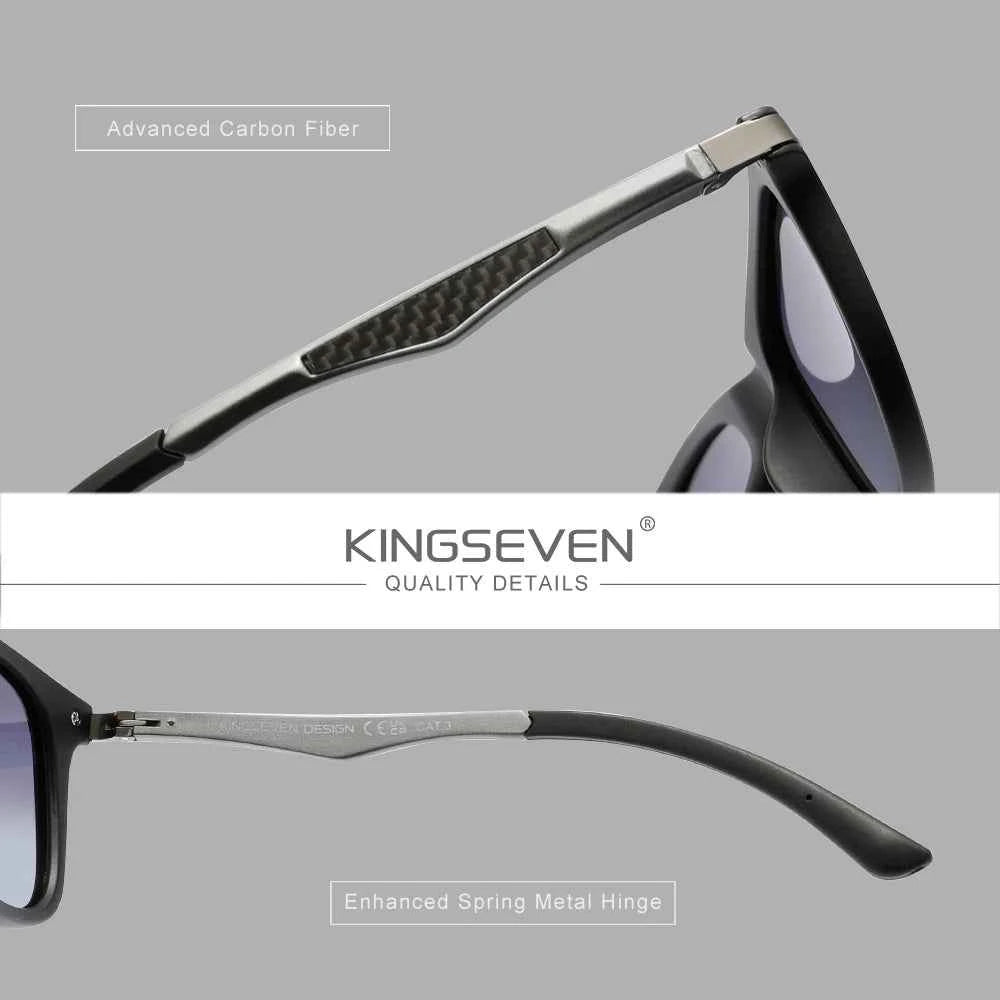 KINGSEVEN 7537 Polarized Sunglasses – Aluminium-Magnesium Frame, UV400, Unisex