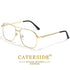 CATERSIDE New Retro Pilot Sunglasses Men Square Frame Suneyeglass Women Flat Top Double Bridges Vacation Beach Eyewear UV400