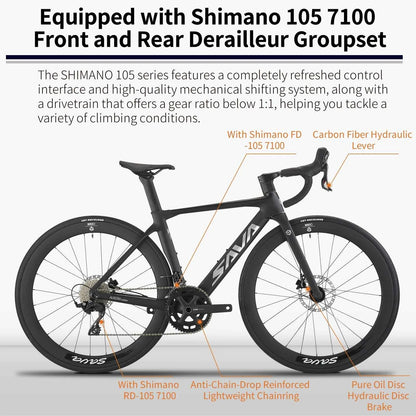 SAVA A7L 26 new Low-Priced Carbon Fiber Road Bike with SENSAH 7120 Kit Road Bike Lightweight 8.9kg Road Bike Race Bike