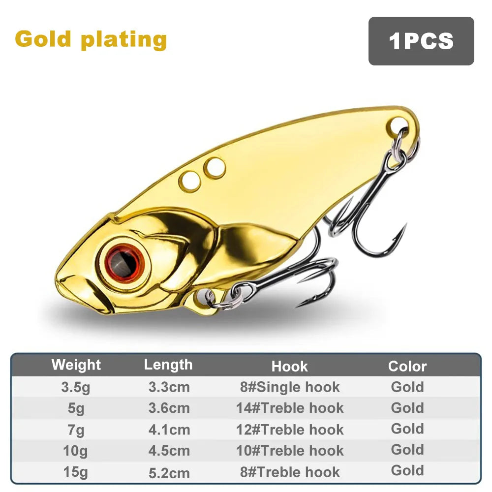 1PCS 3.5g/5g/7g/10g/15g VIB Fishing Lure Rattlesnake Iron Jig – Ultimate Long-Cast Hard Lure for Predatory Fish