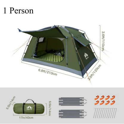 Night Cat Backpacking Tent | 1-2 Person Waterproof Camping Tent | Quick Setup