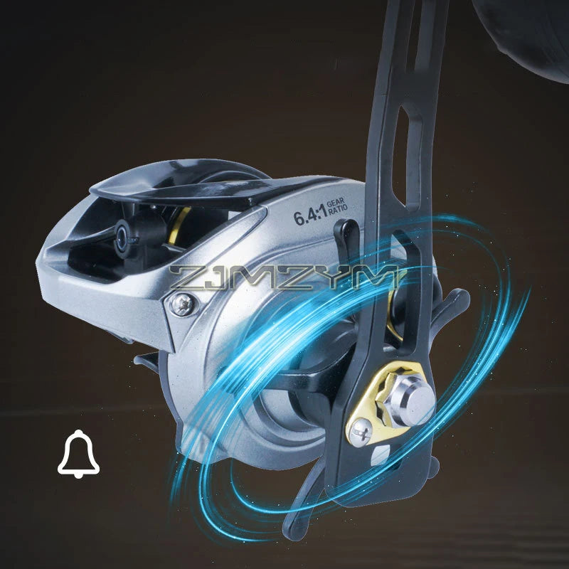 Baitcasting Reels, Baitcaster Fishing Reel, 8+1 Ball Bearing, 6.4∶1 Gear Ratio, Aluminum Alloy Frame Baitcasting Reel