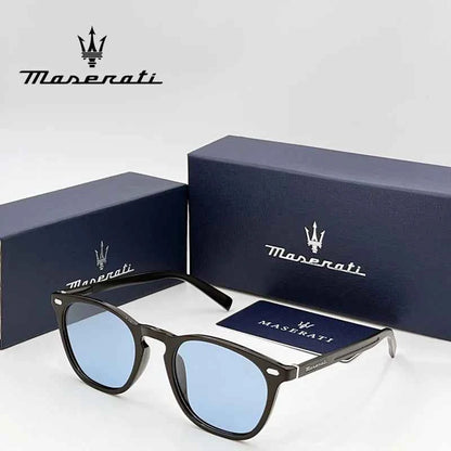 MASERATI 90173 Polarized Round Sunglasses – TR-90 Frame, UV400, Unisex