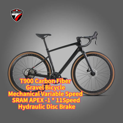 TWITTER Gravel Bike V1 – Wireless Electronic Groupset, Carbon Fiber Frame, Hydraulic Disc Brake