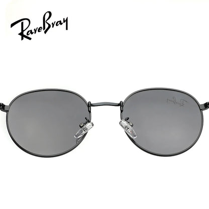 Retro Round Polarized Sunglasses – Unisex Ultra-Light Metal Frame UV400 Classic Circular Shades