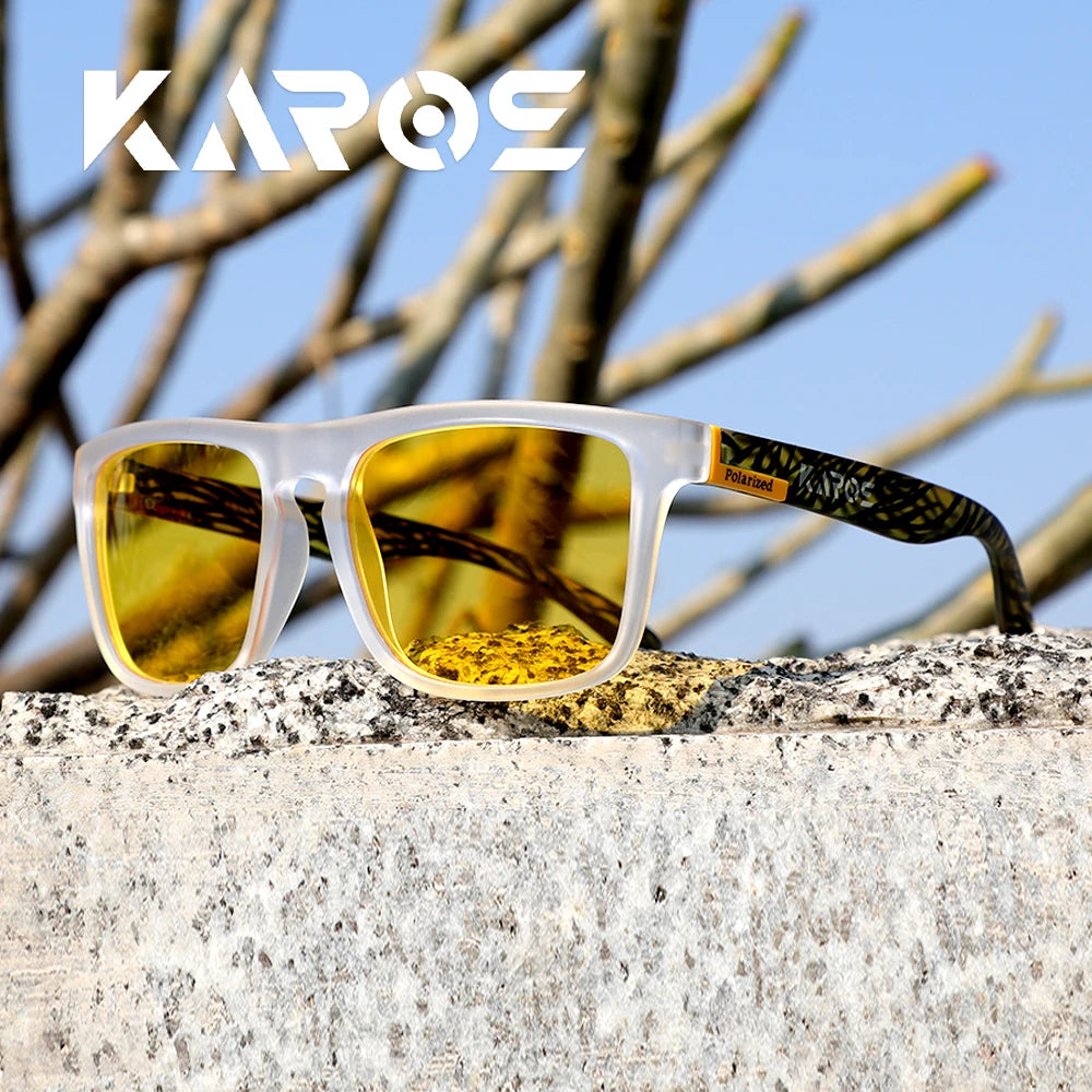 KAROS YZ2024 Polarized Square Sunglasses – UV400 Unisex, Outdoor Sport