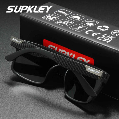 SUPKLEY Lightweight And Comfortable Business Style Polarized Sunglasses With Square Frame And Uv Protection