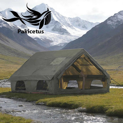 Pakicetus Quick Setup Inflatable Camping Tent, Waterproof Family Tent for 4-8 Persons, Portable Air Tent with Carry Bag
