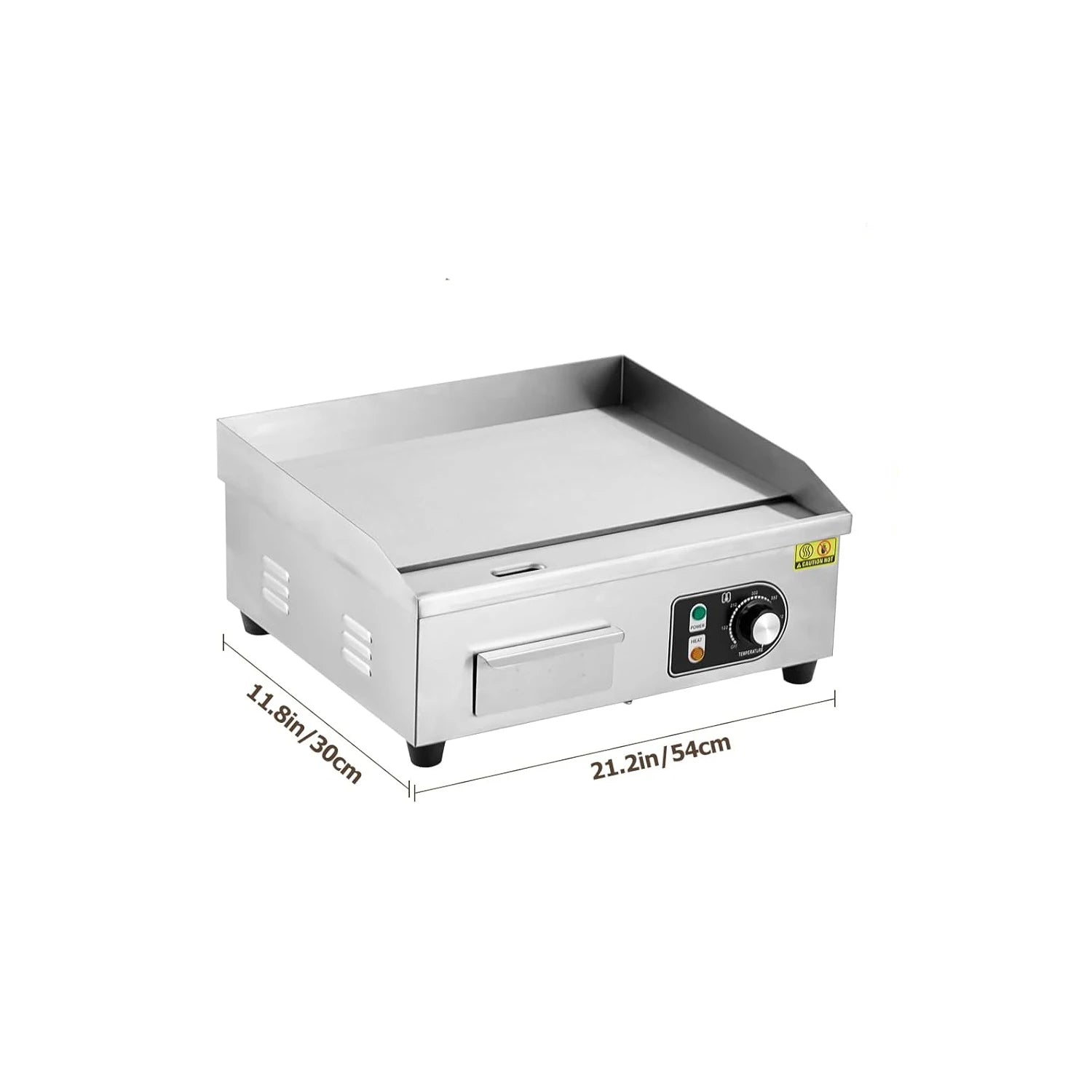 30 Inch Electric Griddle for Outdoor Cooking Non-Stick Grill Plate Adjustable Temperature Control 122°F-572°F