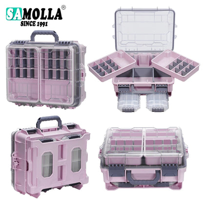 Large Capacity Waterproof Fishing Tackle Box – Hard Shell | Multi-Compartment | Portable | Fishing &amp; Camping