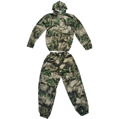 AUKUPKEE Tactical Mesh Mosquito-Proof Suit – Unisex Camo Hoodie &amp; Pants Set