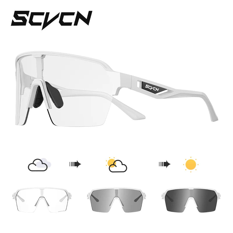 SCVCN Photochromic Cycling Sunglasses Glasses Bike Mountain Bicycle Hiking Golf UV400 Sports Glasses for Men Women Baseball 2026