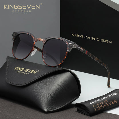 KINGSEVEN 7016 Polarized Sunglasses – Round Frame, UV400, 10 Colors, Unisex