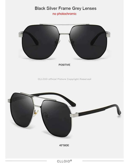 CLLOIO Classic Photochromic Sunglasses Men Women Polarized Driving Shades Sun Glasses Travel Anti-glare Chameleon Glasses