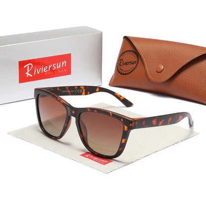 RIVIERSUN Classic Polarized Sunglasses – UV400 Unisex Retro Square Eyewear
