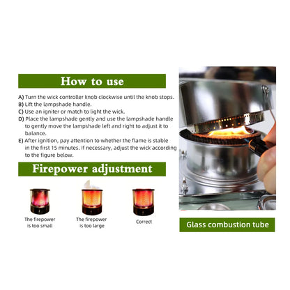 Liftable Kerosene Camping Stove – Windproof Portable Heating Stove for Outdoor &amp; Home Use