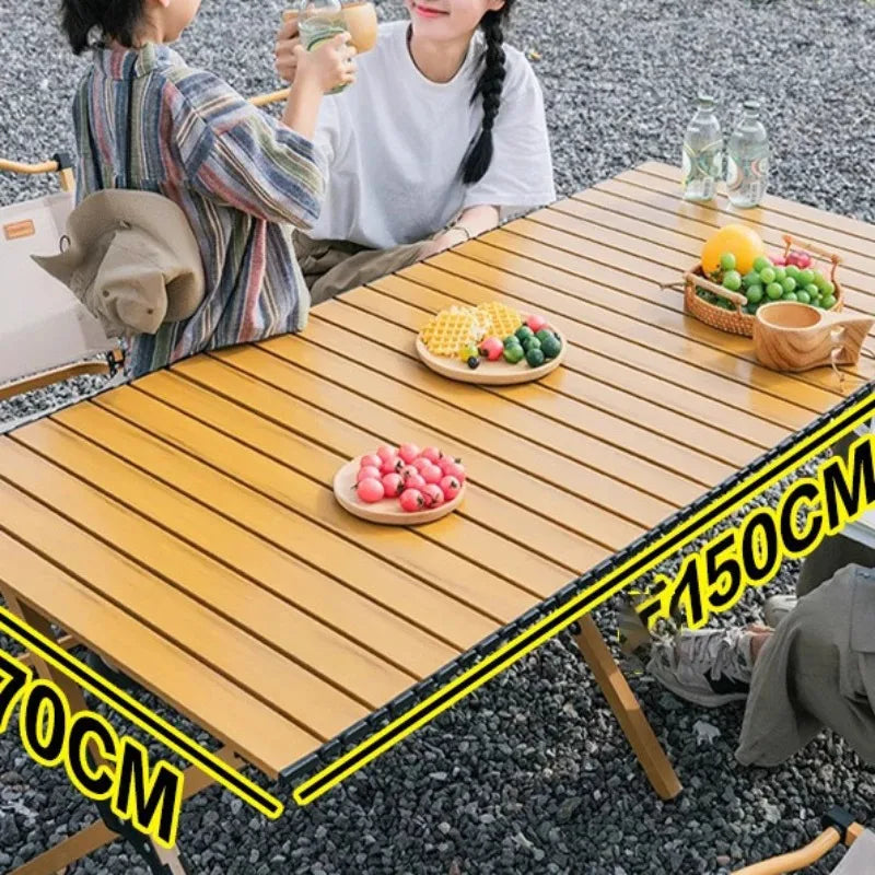 Portable Wooden Picnic Table Outdoor Folding Camping Table Lightweight Compact Camping Picnics Backyard Parties Beach Trips