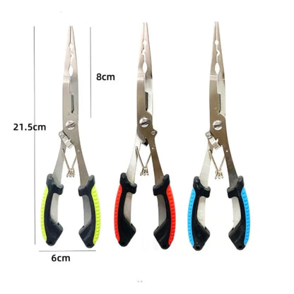 Stainless Steel Fishing Pliers – 3-in-1 Hook Remover, Line Cutter &amp; Ring Opener | Freshwater &amp; Saltwater