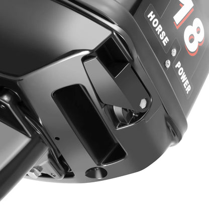 HangKai 18HP Outboard Motor, 2 Stroke 246CC Heavy Duty Outboard Boat Water Cooled Engine with CDI Ignition System Long Shaft