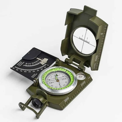 Professional Metal Sighting Compass with Inclinometer – Waterproof, Shockproof, Luminous