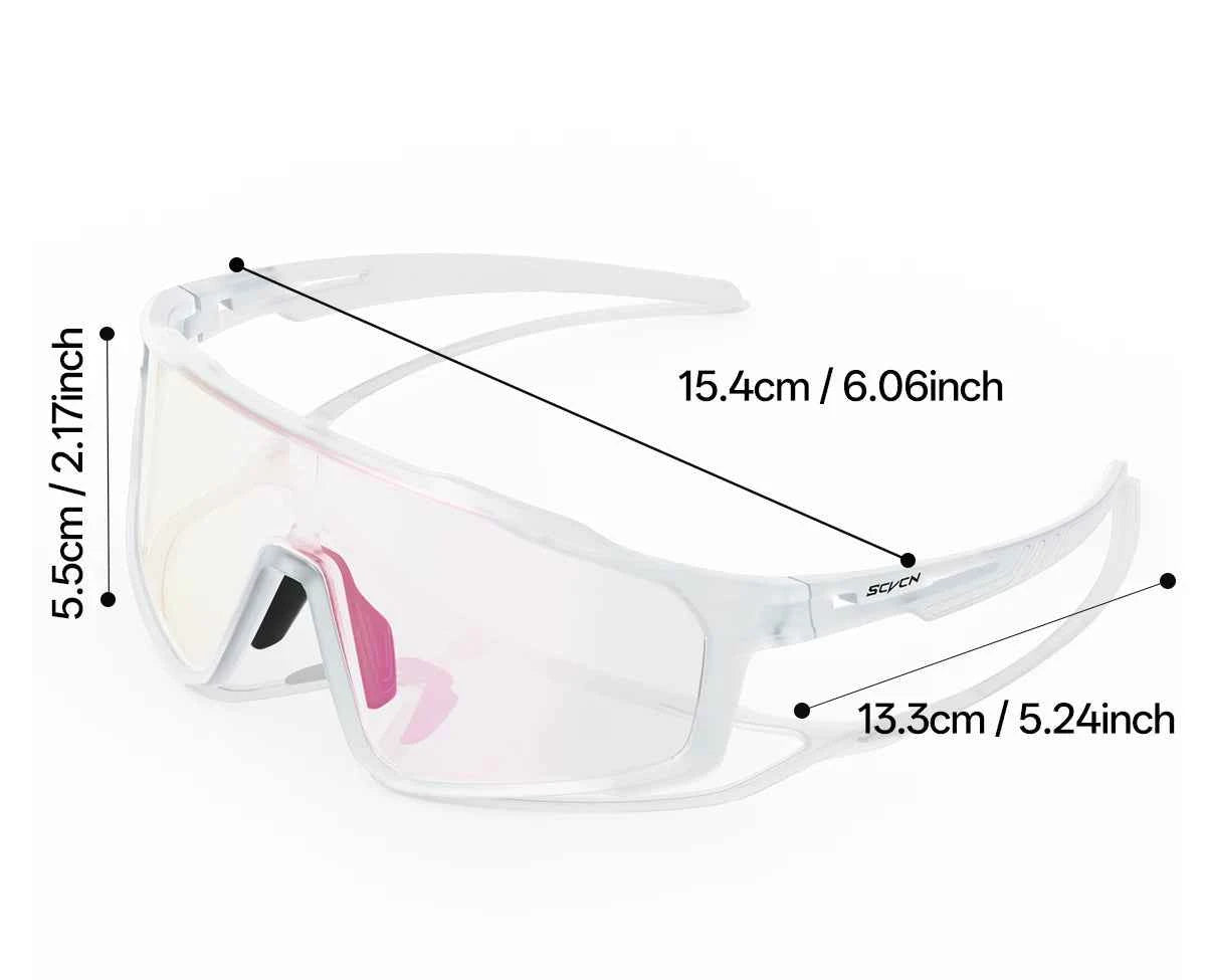 SCVCN Hiking Eyewear Photochromic Bike Cycling Sunglasses Men Outdoor Sports MTB UV400 Goggles Women Running Windproof Glasses
