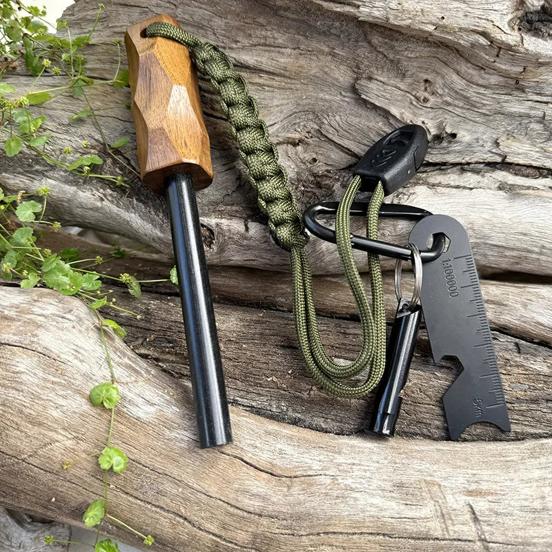 Bear Grylls Survival Fire Starter Magnesium Flint Rod Portable Emergency Fire steel Kit Lighters Smoking for Camping Hiking Tool