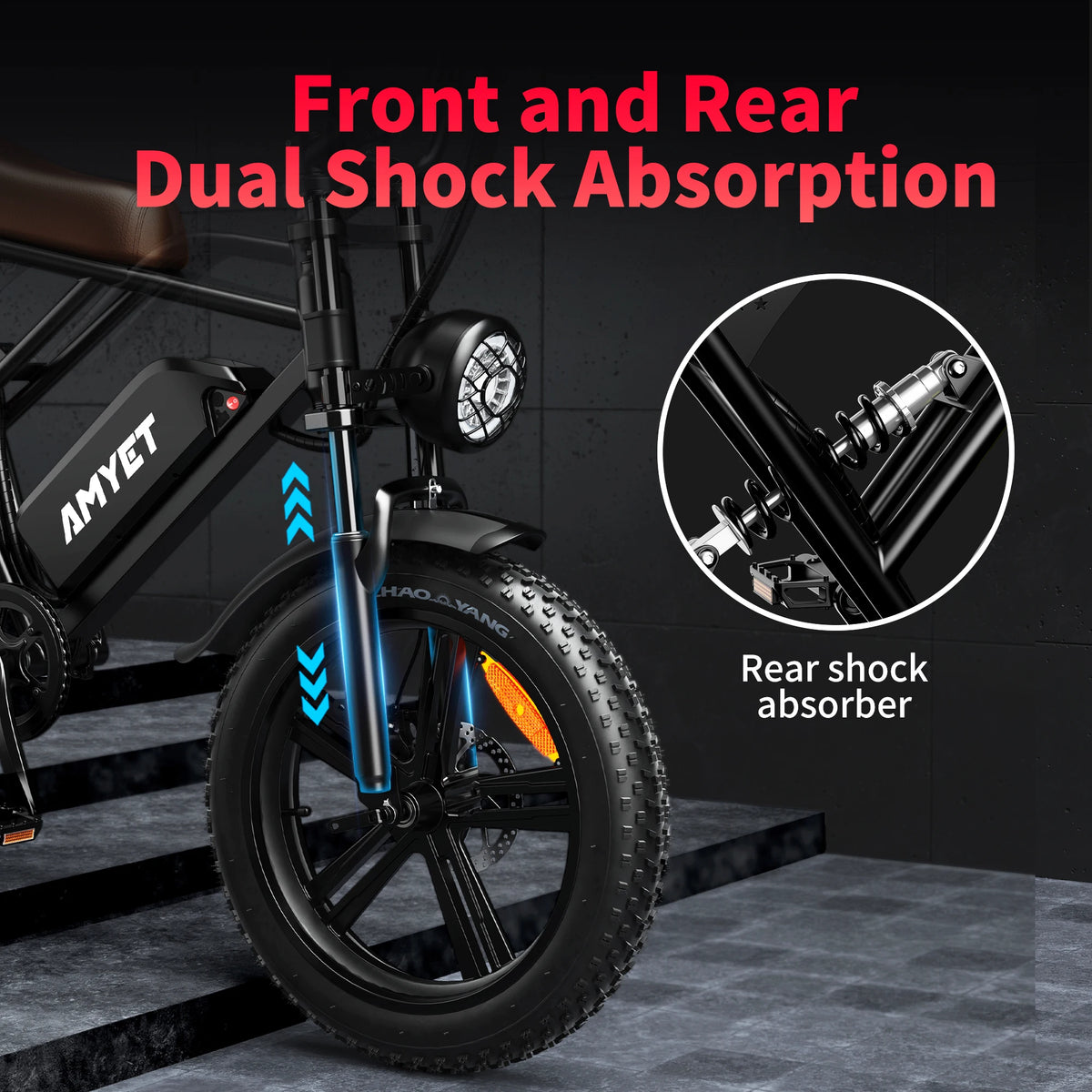 V9-G60 Fat Tire Electric Bike – 1000W Motor, 48V 20Ah Battery, 20" x 4" Tires, Shimano 7-Speed