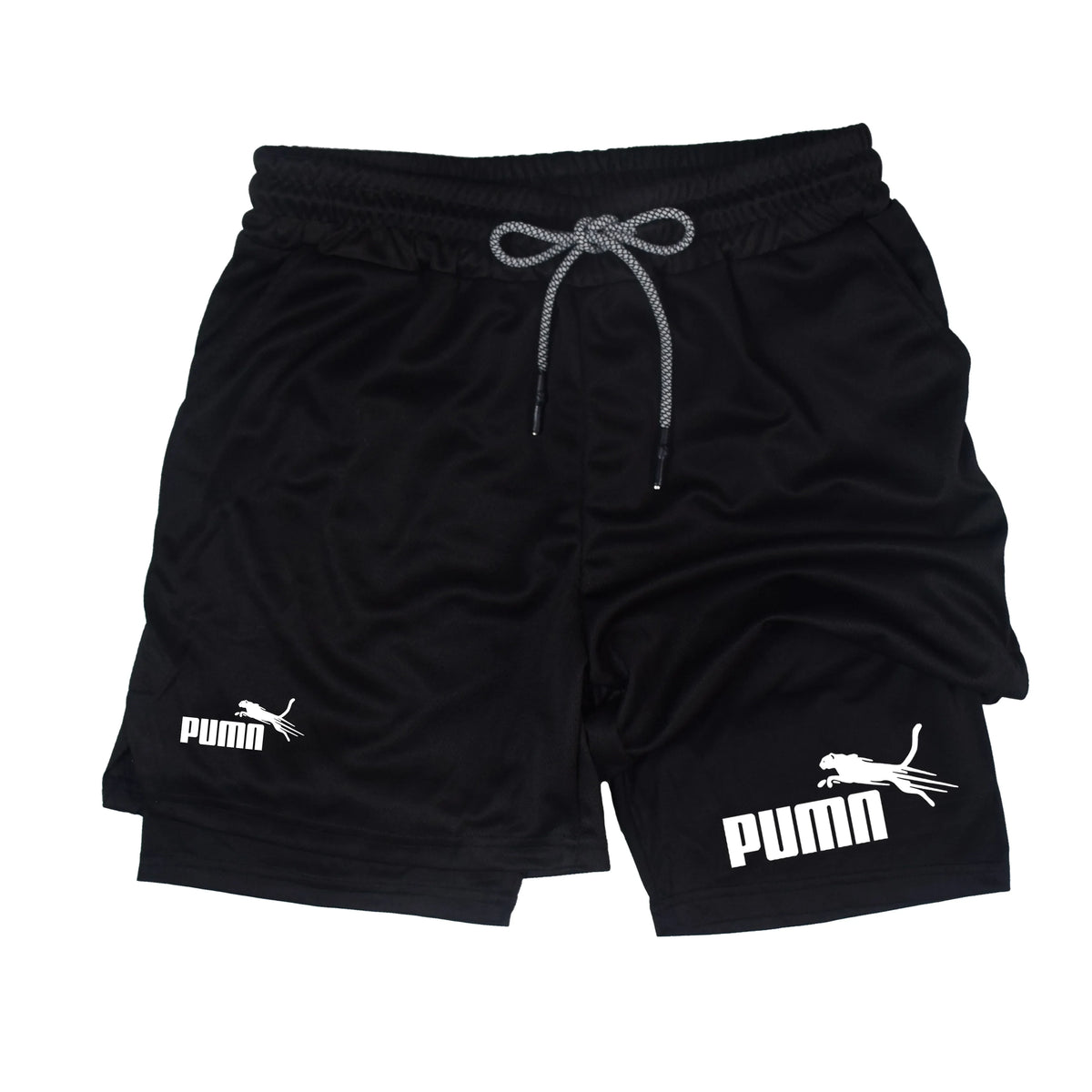 Summer Breathable Two-in-one Double-layer Shorts Men&