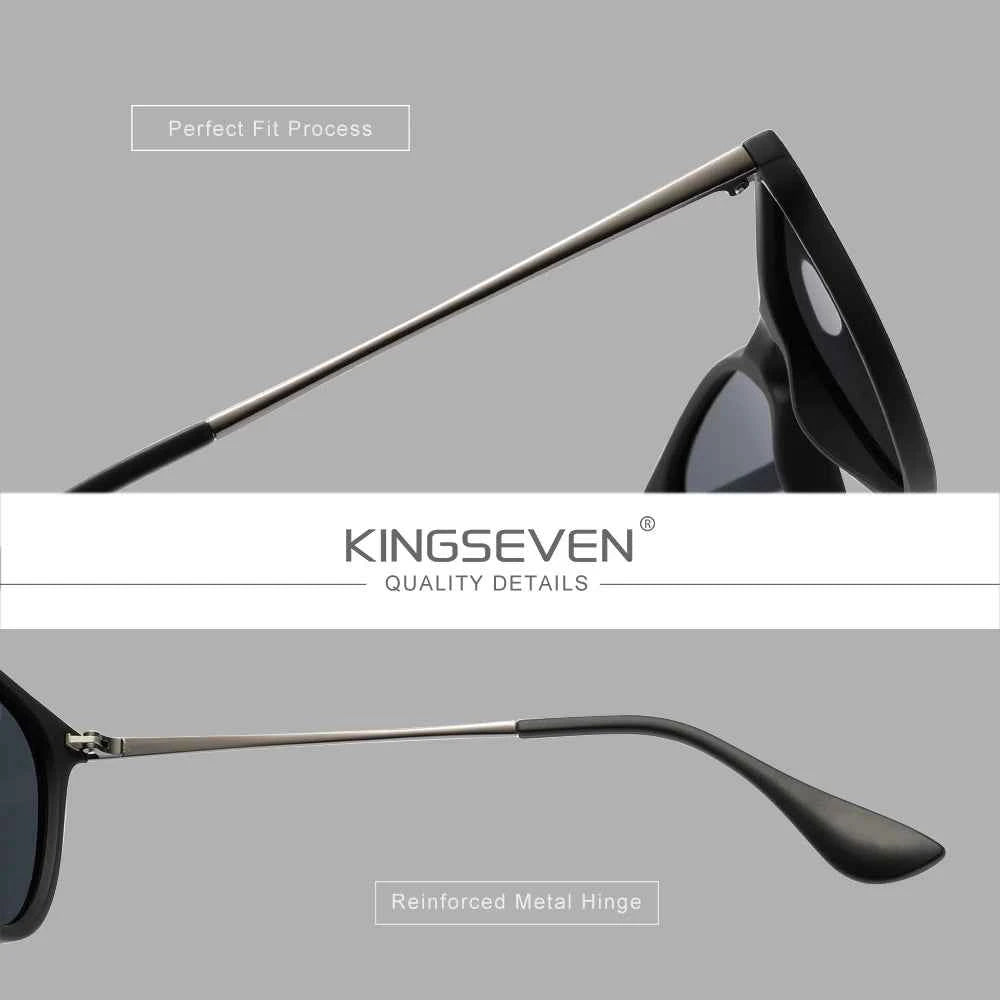 KINGSEVEN S28 Cat Eye Gradient Sunglasses – Polarized, UV400, Plastic Frame, Unisex