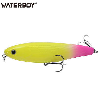 WATERBOY Pencil Stickbait – Walk-the-Dog Topwater Lure, 8.5cm / 9.5cm / 12.8cm, 32 Colors