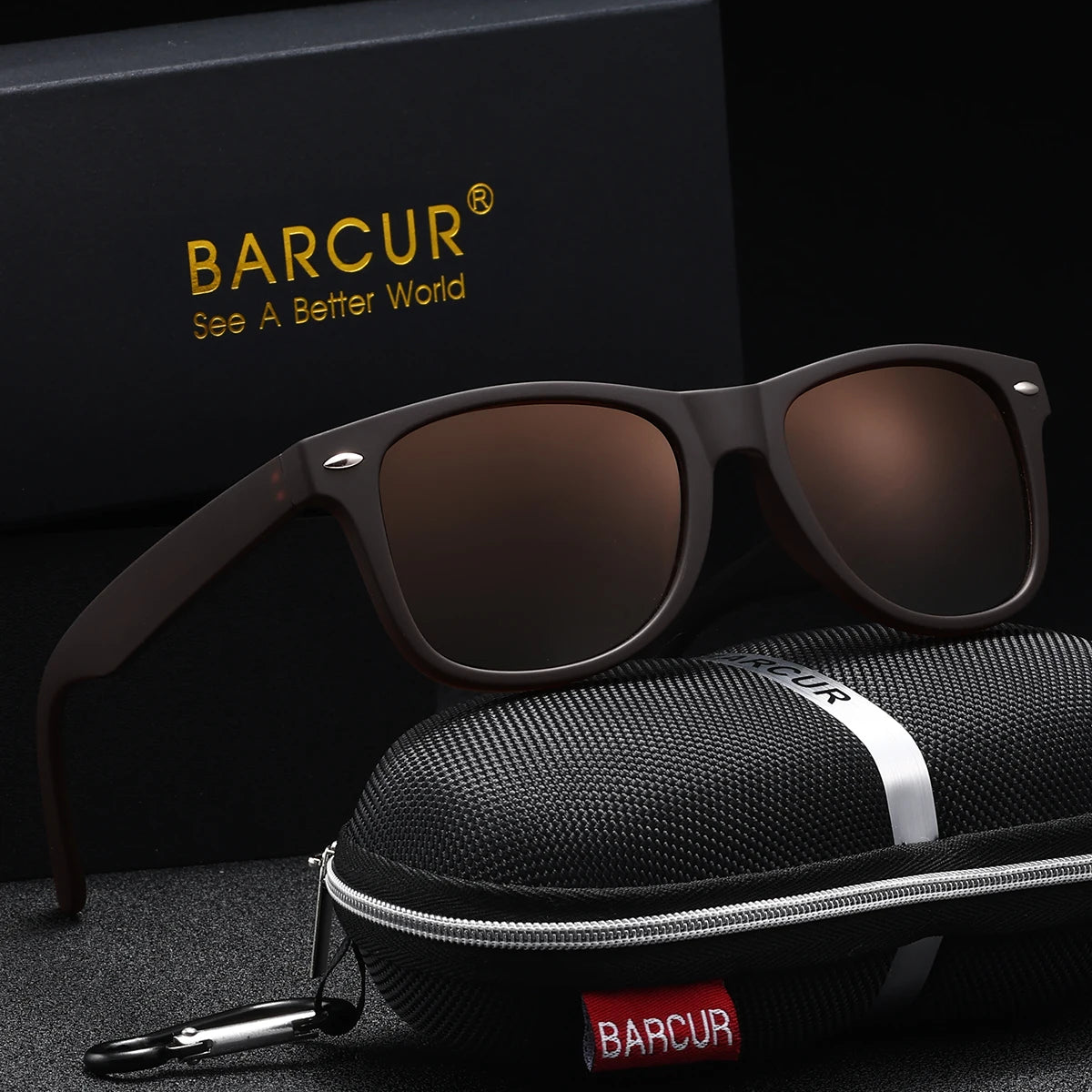 BARCUR Sports Polarized Sunglasses – UV400 Oval PC Frame for Men &amp; Women