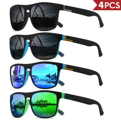 Polarized Square Sports Sunglasses UV400 – Driving, Fishing &amp; Cycling (1, 2, 3 or 4 Pack)