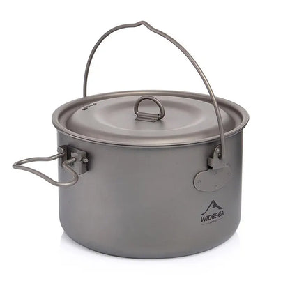 Widesea  Titanium Cookware  Titanium Cookware Set Tourism Cauldron Outdoor Cooking Pot Frying Pan Picnic Kitchen Hiking Trekking