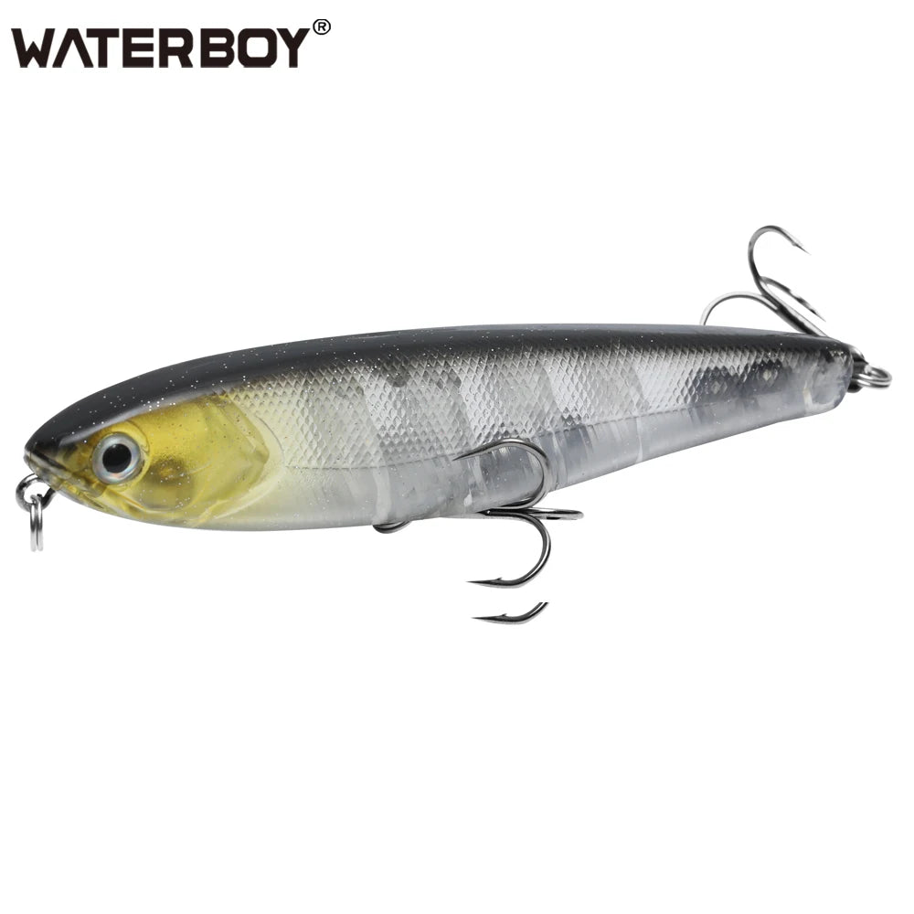 WATERBOY Pencil Stickbait – Walk-the-Dog Topwater Lure, 8.5cm / 9.5cm / 12.8cm, 32 Colors