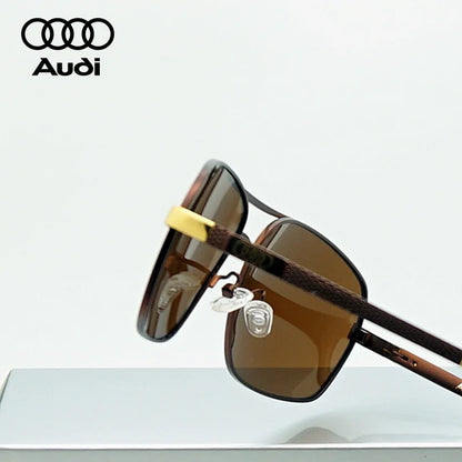 Audi Polarized Sunglasses – Unisex UV400 Anti-Glare Square Alloy Frame Sport &amp; Driving Shades