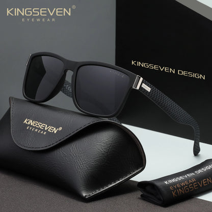 KINGSEVEN Zebra Pattern Polarized Sunglasses – Retro Rectangle, UV400, Unisex