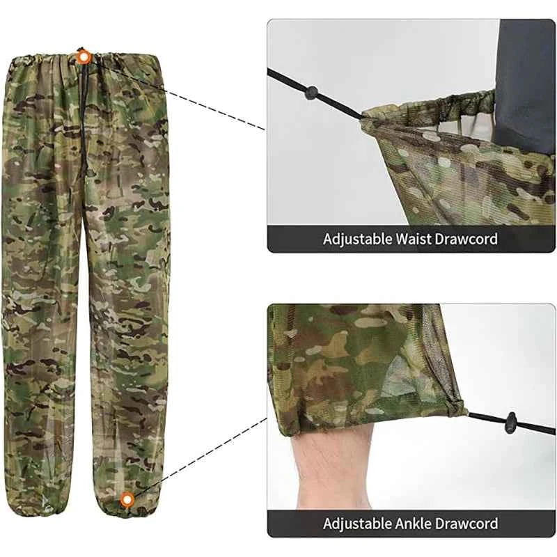 Camouflage Hooded Ghillie Suit – Mosquito-Proof Hunting &amp; Outdoor Clothing for Men &amp; Women