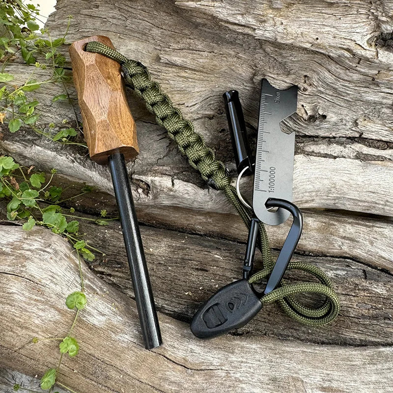 Bear Grylls Survival Fire Starter Magnesium Flint Rod Portable Emergency Fire steel Kit Lighters Smoking for Camping Hiking Tool