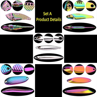 5pcs Metal VIB Wobbler Fishing Lure Set – 3g/10g/15g Sinking Hard Bait for Sea &amp; Freshwater Fishing