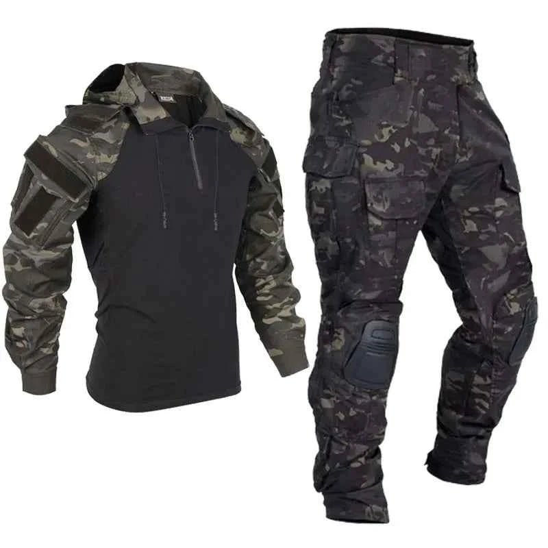 Multicam Tactical Uniform Military Camouflage Suit Combat Shirt + Pants Sets Airsoft Hunting Clothes Paintball Outdoor Sports