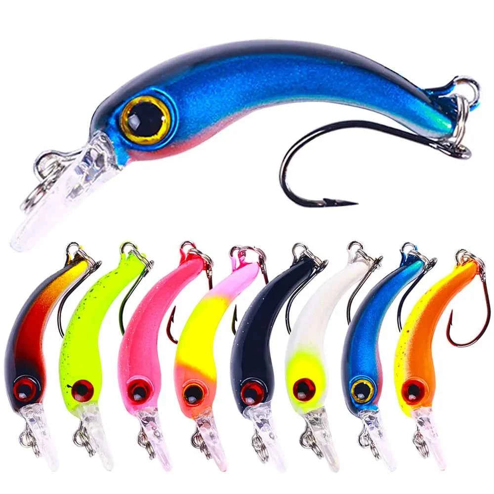 40mm 1.5g Mini Floating Minnow Fishing Lure – Hard Bait Crankbait Wobbler for Trout, Bass &amp; Pike