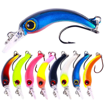 40mm 1.5g Mini Floating Minnow Fishing Lure – Hard Bait Crankbait Wobbler for Trout, Bass &amp; Pike